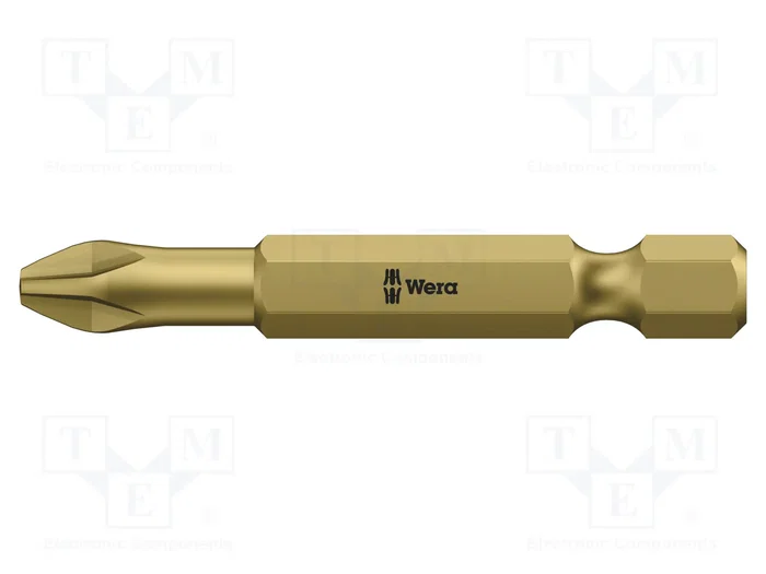WERA Punta de destornillador Phillips PH2 TORSION 1/4 pulgadas 50mm WERA Punta de destornillador Phillips PH2 TORSION 1/4 pulgadas 50mm