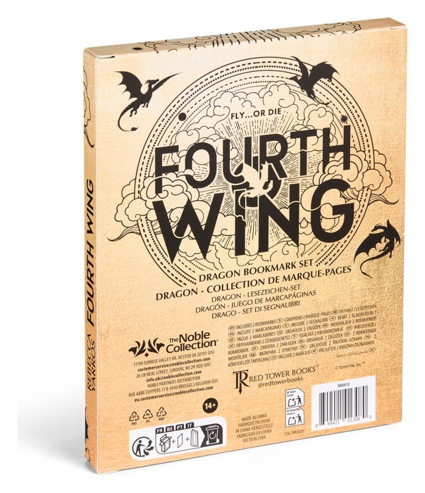 Noble Collection Fourth Wing Set de 2 Puntos de libros Dragon 15 cm
