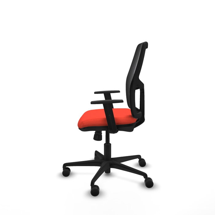 PIQUERAS Y CRESPO Silla Alfera con mecanismo Sincro, Tela Naranja oscuro y Malla Negro PIQUERAS Y CRESPO Silla Alfera con mecanismo Sincro, Tela Naranja oscuro y Malla Negro