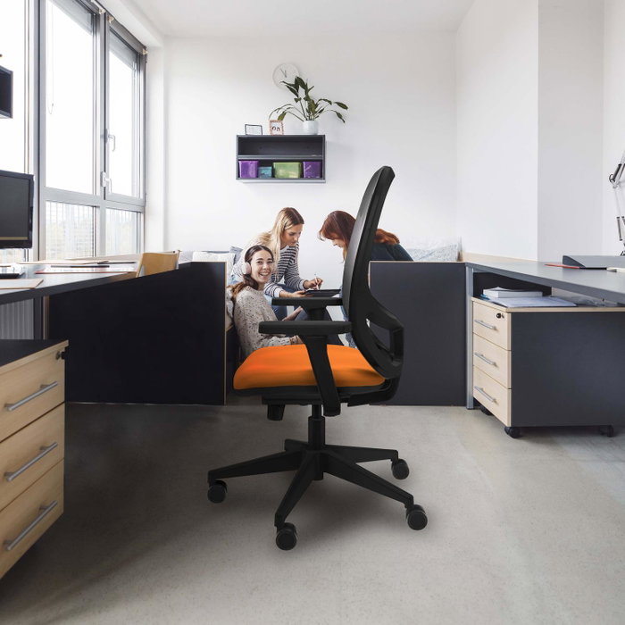 PIQUERAS Y CRESPO Silla de oficina Cilanco con mecanismo Sincro, Gris
