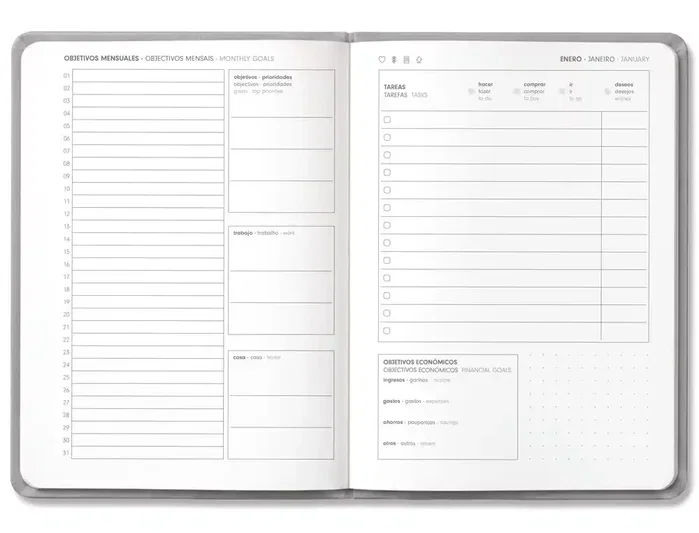 Liderpapel Agenda oficina Antartik 2027 encuadernada día página A5 menta Liderpapel Agenda oficina Antartik 2027 encuadernada día página A5 menta