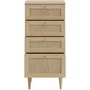 Cómoda CALASETTEA 4 cajones Decoración roble 50,4 x 41,4 x 108,8 cm CQSK311D95D