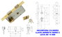 MCM Cerradura de embutir 1 punto modelo 1501-2-45 con acabado latón