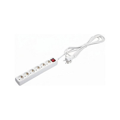 Helos CLASSIC Regleta de enchufes de 6 salidas, 3m, Blanco Helos CLASSIC Regleta de enchufes de 6 salidas, 3m, Blanco