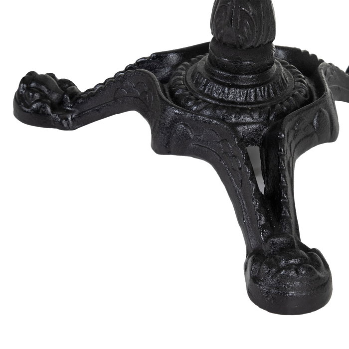 Mesa Comedor Blanco-Negro Metal-Mármol 80 X 80 X 71 cm