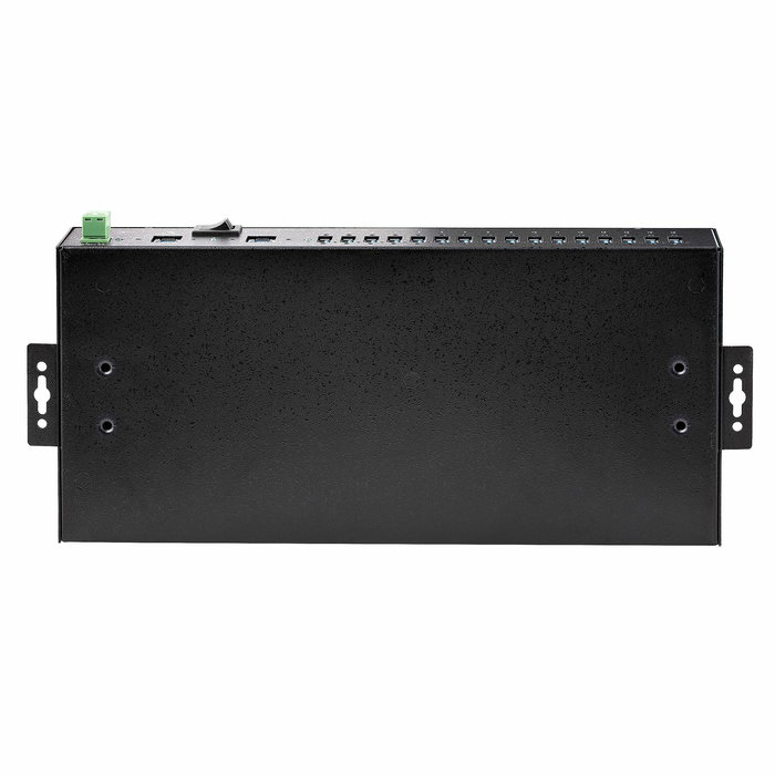 StarTech.com Hub Industrial USB 3.0 de 16 Puertos - Carcasa Metálica, 5 Gbps, Montaje Rack/DIN/Pared, 160W, Compatible con BC 1.2 - Para Entornos Exigentes