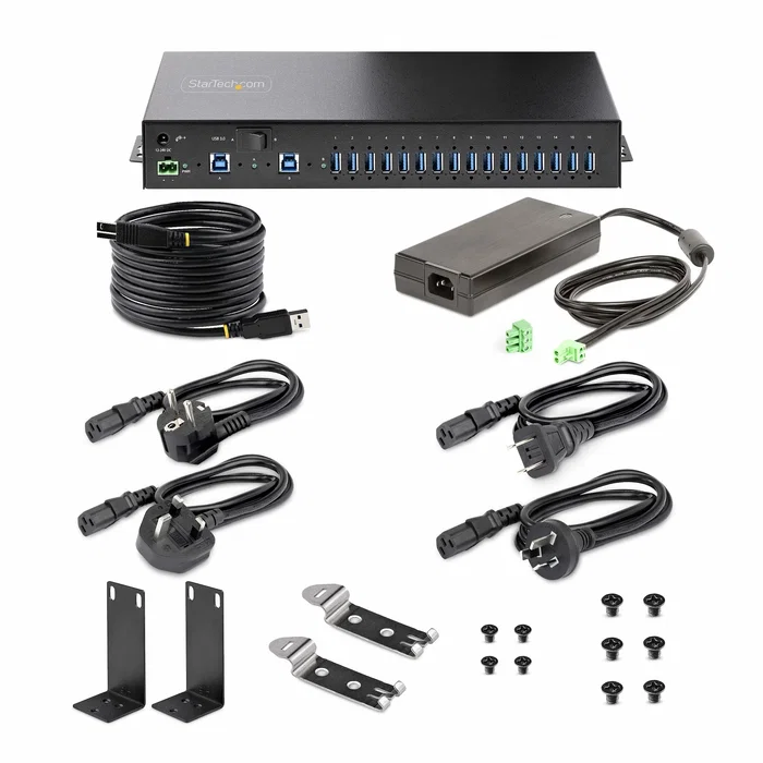 StarTech Hub Industrial de Metal 16 Puertos USB 3.2 Gen 1 5Gbps StarTech Hub Industrial de Metal 16 Puertos USB 3.2 Gen 1 5Gbps