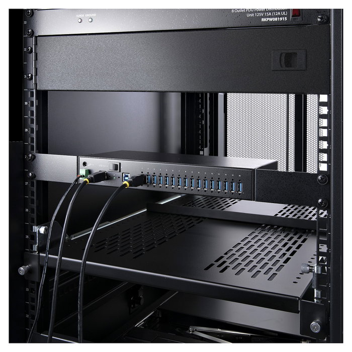 StarTech.com Hub Industrial USB 3.2 de 16 Puertos con Conmutador de Doble Host y Carcasa de Acero StarTech.com Hub Industrial USB 3.2 de 16 Puertos con Conmutador de Doble Host y Carcasa de Acero