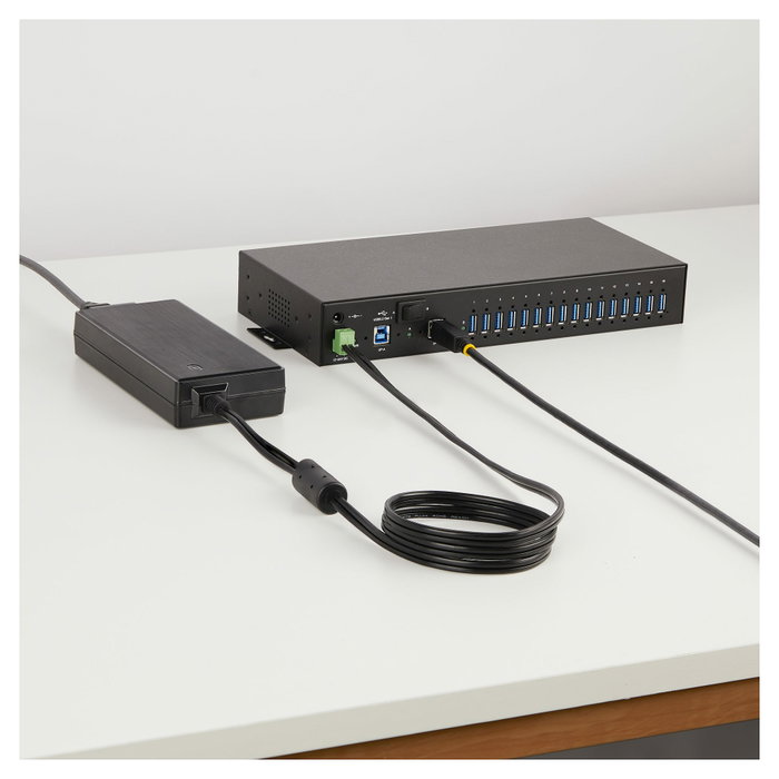 StarTech.com Hub Industrial USB 3.2 de 16 Puertos con Conmutador de Doble Host y Carcasa de Acero StarTech.com Hub Industrial USB 3.2 de 16 Puertos con Conmutador de Doble Host y Carcasa de Acero