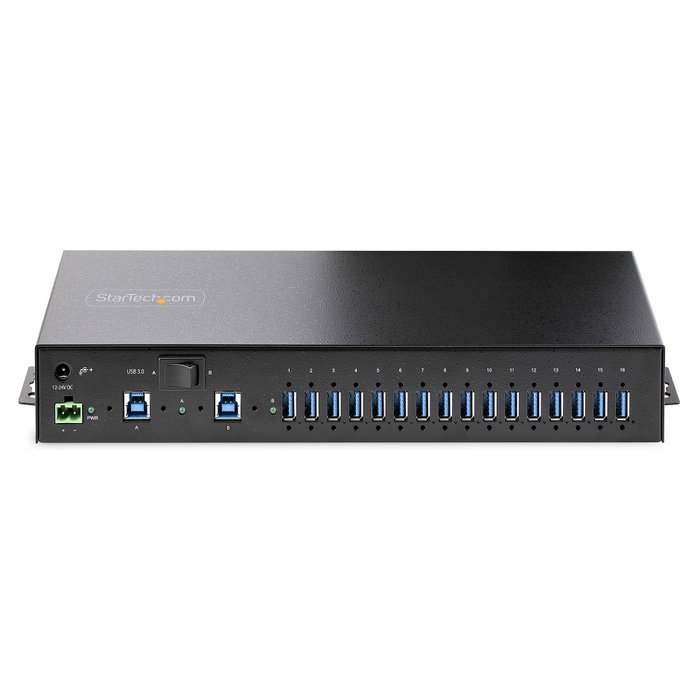 StarTech.com Hub Industrial USB 3.2 de 16 Puertos con Conmutador de Doble Host y Carcasa de Acero StarTech.com Hub Industrial USB 3.2 de 16 Puertos con Conmutador de Doble Host y Carcasa de Acero