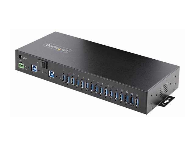 StarTech.com Hub Industrial USB 3.0 de 16 Puertos - Carcasa Metálica, 5 Gbps, Montaje Rack/DIN/Pared, 160W, Compatible con BC 1.2 - Para Entornos Exigentes StarTech.com Hub Industrial USB 3.0 de 16 Puertos - Carcasa Metálica, 5 Gbps, Montaje Rack/DIN/Pared, 160W, Compatible con BC 1.2 - Para Entornos Exigentes