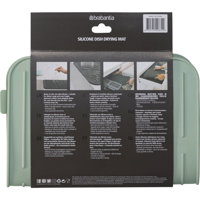 Brabantia Tapete de Drenaje de Silicona Jade Green Brabantia Tapete de Drenaje de Silicona Jade Green