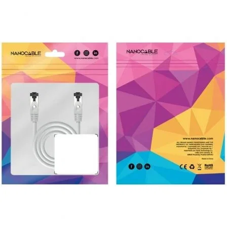 Nano Cable 10.20.2001-L150 Cable de Red RJ45 Cat.8.1 Latiguillo SSTP AWG26 2GHz 40Gbps LSZH Gris 1.5 m
