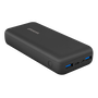 Phoenix Technologies Batería Externa Power Bank 20000mAh con Carga Rápida QC y USB-C Power Delivery (PD), 2 Puertos USB-A, Entrada Micro USB, Negro