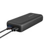 Phoenix Technologies Batería Externa Power Bank 20000mAh con Carga Rápida QC y USB-C Power Delivery (PD), 2 Puertos USB-A, Entrada Micro USB, Negro