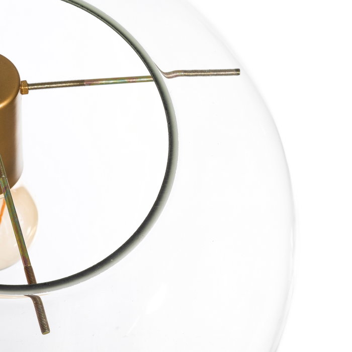 Lámpara Techo Oro-Transparente Cristal 25 X 25 X 25 cm