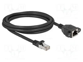DELOCK Prolongador Ethernet Cat 6a S/FTP 3m Negro