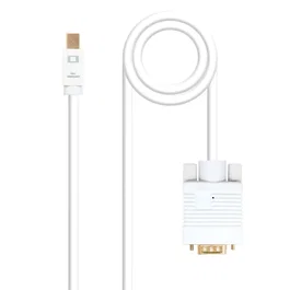 Nanocable Cable conversor Mini DP macho a VGA macho 2m Blanco