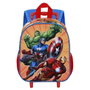 Karactermania Mochila 3D con Ruedas Pequeña Los Vengadores Attack Rojo