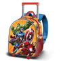 Karactermania Mochila 3D con Ruedas Pequeña Los Vengadores Attack Rojo