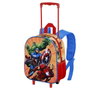 Karactermania Mochila 3D con Ruedas Pequeña Los Vengadores Attack Rojo