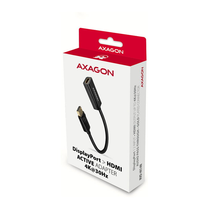 Axagon RVD-HI14N Adaptador DisplayPort a HDMI 1.4 4K/30Hz