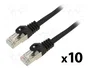 LANBERG Patch Cord Cat 6 F/UTP 1m Negro