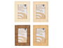 Giftdecor Portafoto Rayado 10x15 Plástico, Madera, Vidrio Surtidos Beige, Crema, Marron 15.5x20.5x2 cm (Set de 24)