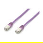 EQUIP 605658 Cable de Red Cat6A S/FTP LSZH de 15m con 2xRJ45, Lila