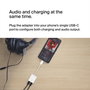 Belkin RockStar Adaptador de Audio y Carga USB-C, Blanco