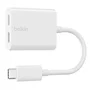 Belkin F7U081BTWH Hub USB Tipo-C Dual 2 Puertos, 60W PD Carga Rápida, Blanco, Compatible con iPad Pro, iPad mini, Google Pixel, Samsung Galaxy S/Z/Note