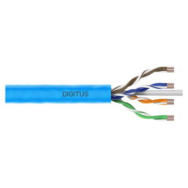 Digitus Cable de instalación Cat6a U/UTP 305m azul claro