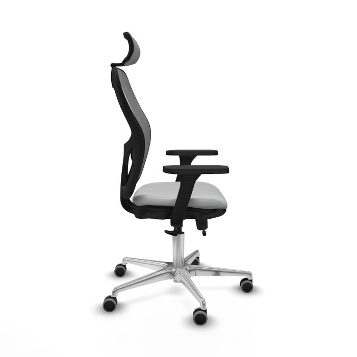 PIQUERAS Y CRESPO Silla de oficina Jorquera Gris con Brazos 3D