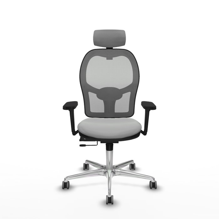 PIQUERAS Y CRESPO Silla de oficina Jorquera Gris con Brazos 3D