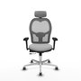 PIQUERAS Y CRESPO Silla de oficina Jorquera Gris con Brazos 3D