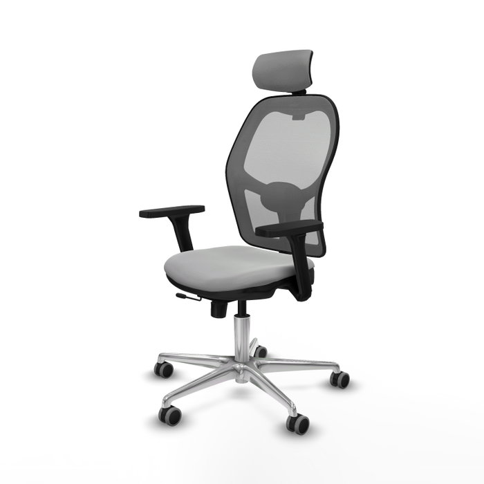 PIQUERAS Y CRESPO Silla de oficina Jorquera Gris con Brazos 3D