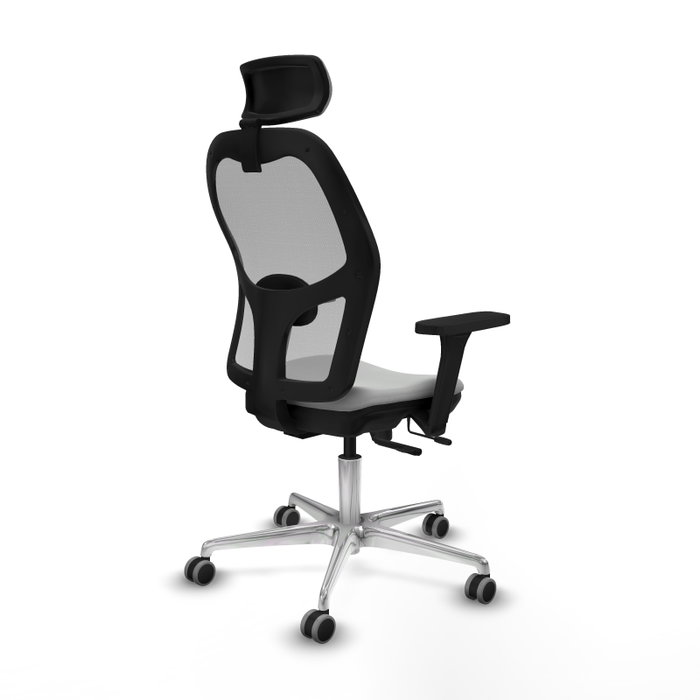 PIQUERAS Y CRESPO Silla de oficina Jorquera Gris con Brazos 3D