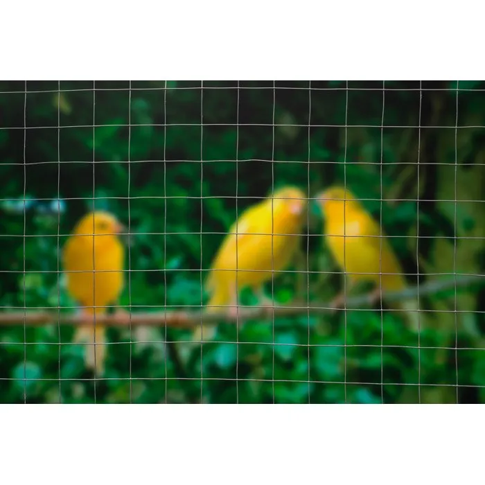 Nature 3306138926005 Malla cuadrada de alambre galvanizado 0.5x3 m, grosor 12.7 mm, color gris