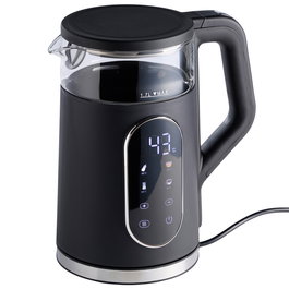 Day Hervidor de Agua 1,7 L 2200W Vidrio Borosilicato Control Electrónico 10 Memorias 13 Niveles Temperatura Variable 40/70/80/90°C