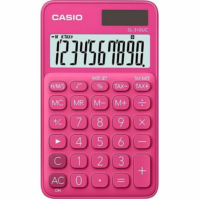 Casio SL-310UC-RD Calculadora de bolsillo 10 dígitos fucsia Casio SL-310UC-RD Calculadora de bolsillo 10 dígitos fucsia