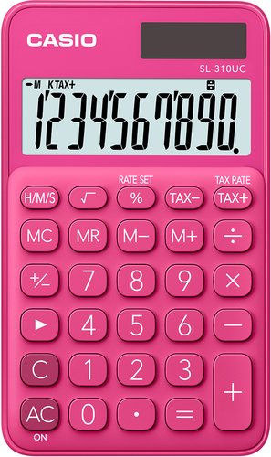 Casio SL-310UC-RD Calculadora de bolsillo 10 dígitos fucsia Casio SL-310UC-RD Calculadora de bolsillo 10 dígitos fucsia