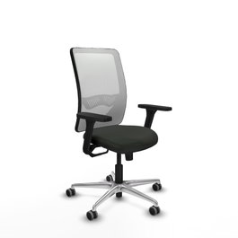 PIQUERAS Y CRESPO Silla de oficina Zulema con mecanismo Sincro, Negro y Blanco