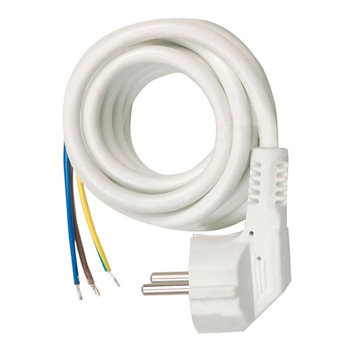 Simon Cable H05VV-F 3G1mm² con clavija, 3 m, Blanco Simon Cable H05VV-F 3G1mm² con clavija, 3 m, Blanco