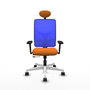 PIQUERAS Y CRESPO Silla de oficina Motilla Naranja y Azul