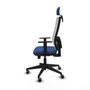 PIQUERAS Y CRESPO Silla de oficina Horna con mecanismo Sincro/Traslack Azul marino y Blanco