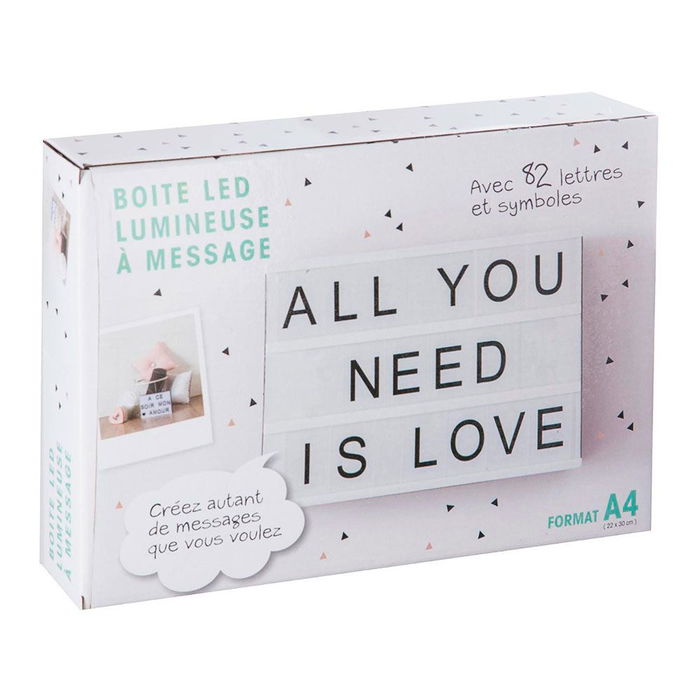Atmosphera Caja de Mensajes Luminosos LED 30x22x5.5 cm a Pilas