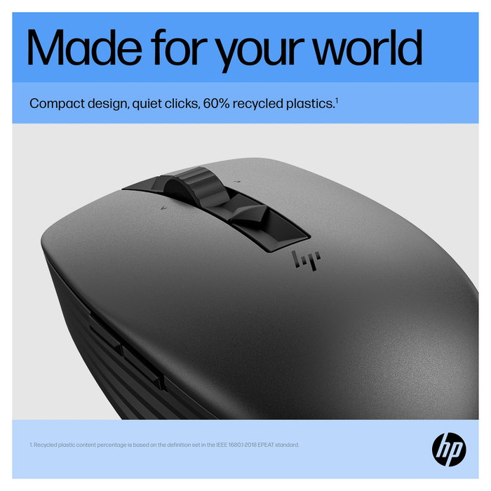 HP Ratón 710 Silencioso Recargable Negro