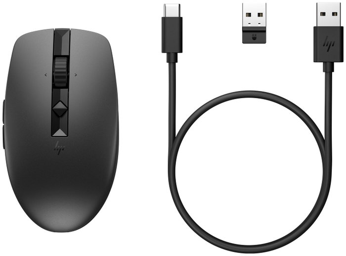 HP Myszka 710 Inalámbrica Negra - Mouse Óptico Láser, 3000 DPI, 6 Botones, Recargable, Oficina HP Myszka 710 Inalámbrica Negra - Mouse Óptico Láser, 3000 DPI, 6 Botones, Recargable, Oficina