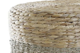 DKD Home Decor Reposapiés Boho Natural Seagrass Fibra 42 x 40 x 42 cm