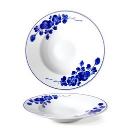 Langenthal Indigo Flores Plato Hondo 27 cm - Porcelana, Color Flora, Diámetro 27 x Alto 5 cm (Set de 6)